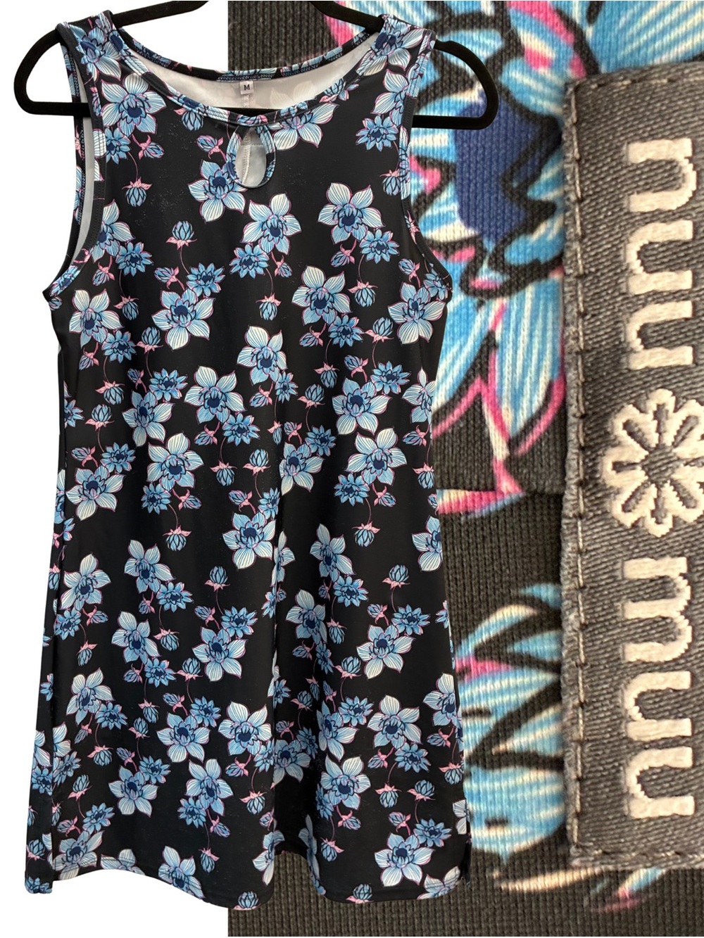 NUU MUU Keyhole A-line Active Dress Size Medium (Moonflower 2022)